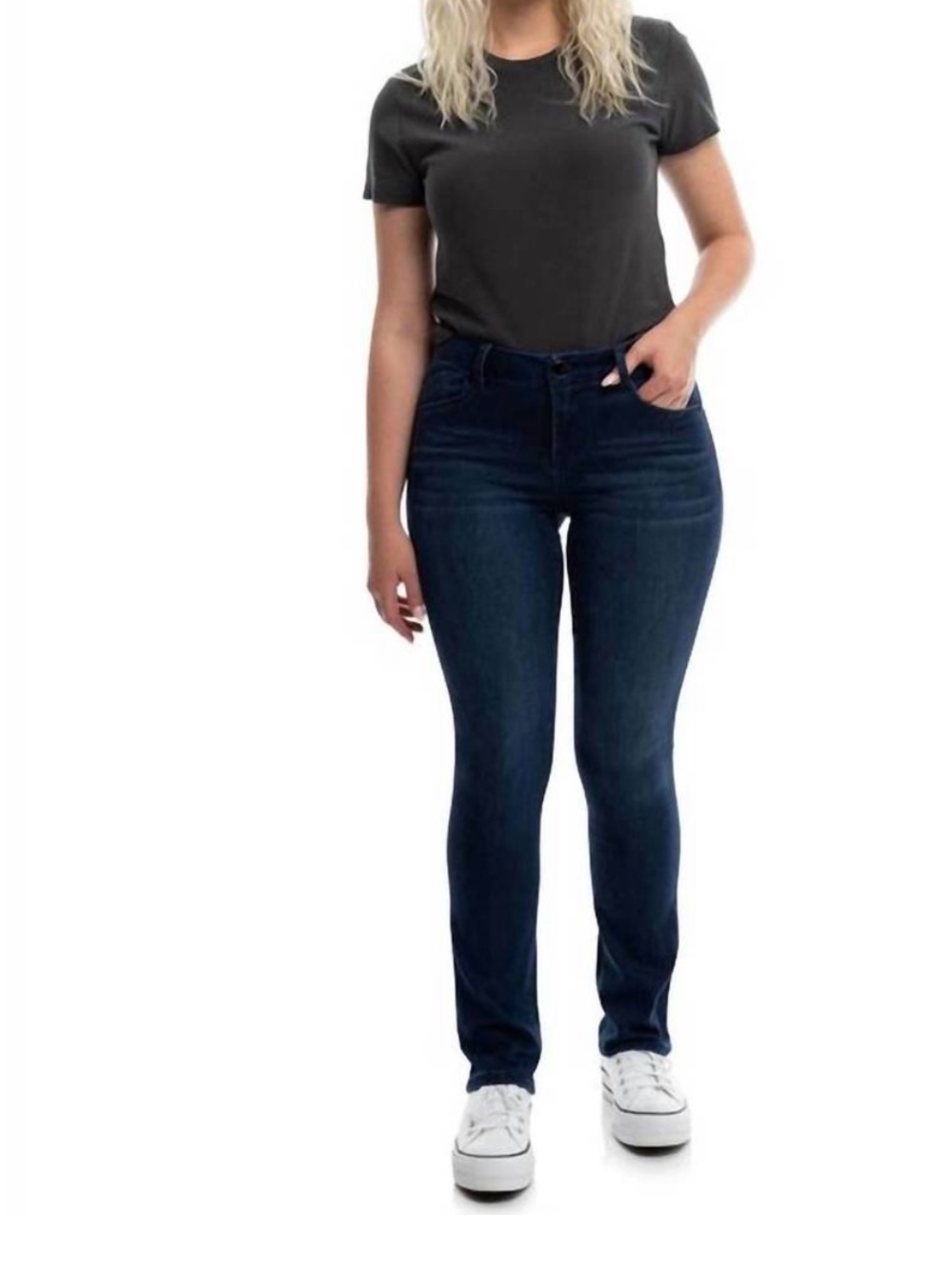 1822 Denim Skinny Midi in Indigo Rinse
